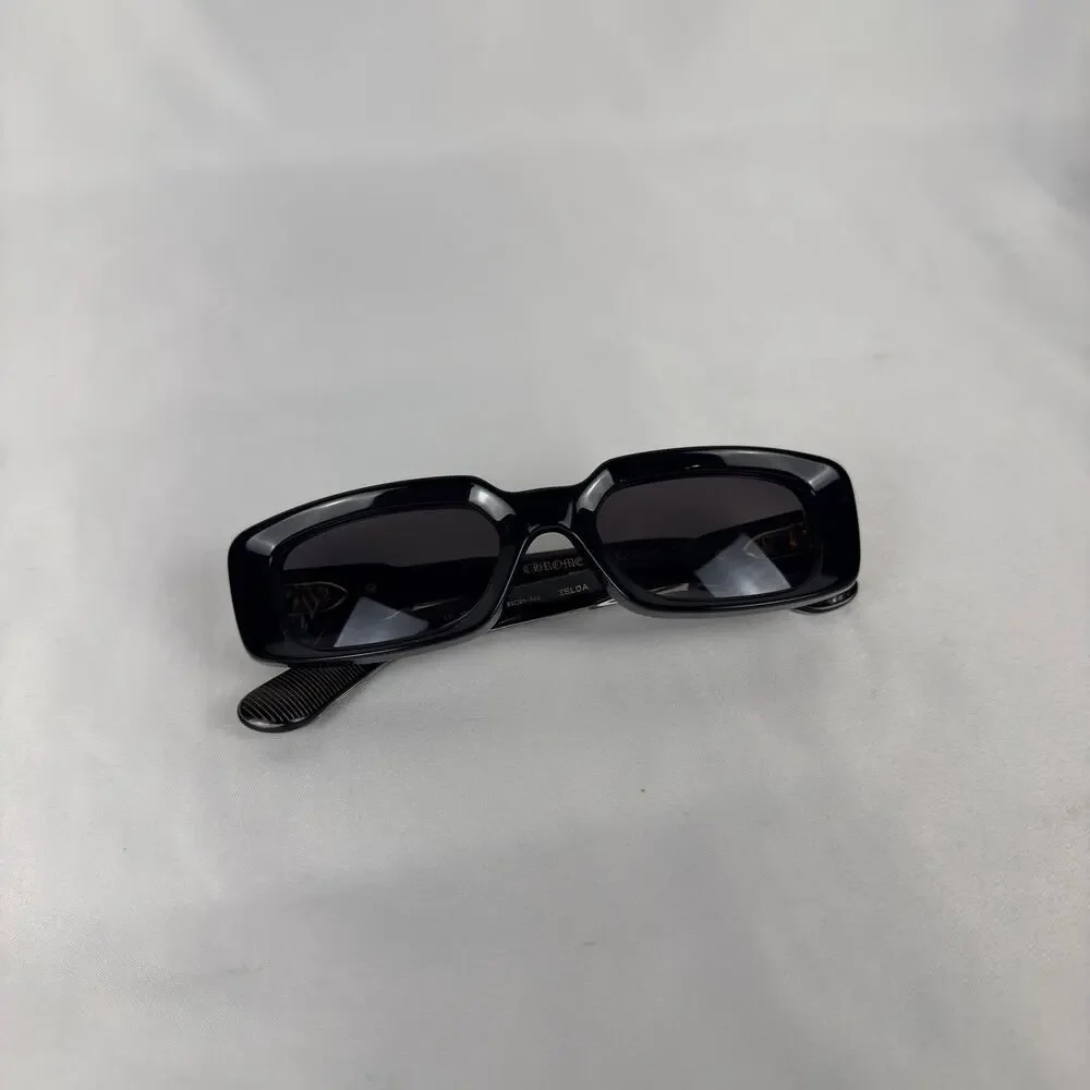 Chrome Hearts Zelda Sunglasses Black Acetate 18K Gold Plated BK-18KGP w Case